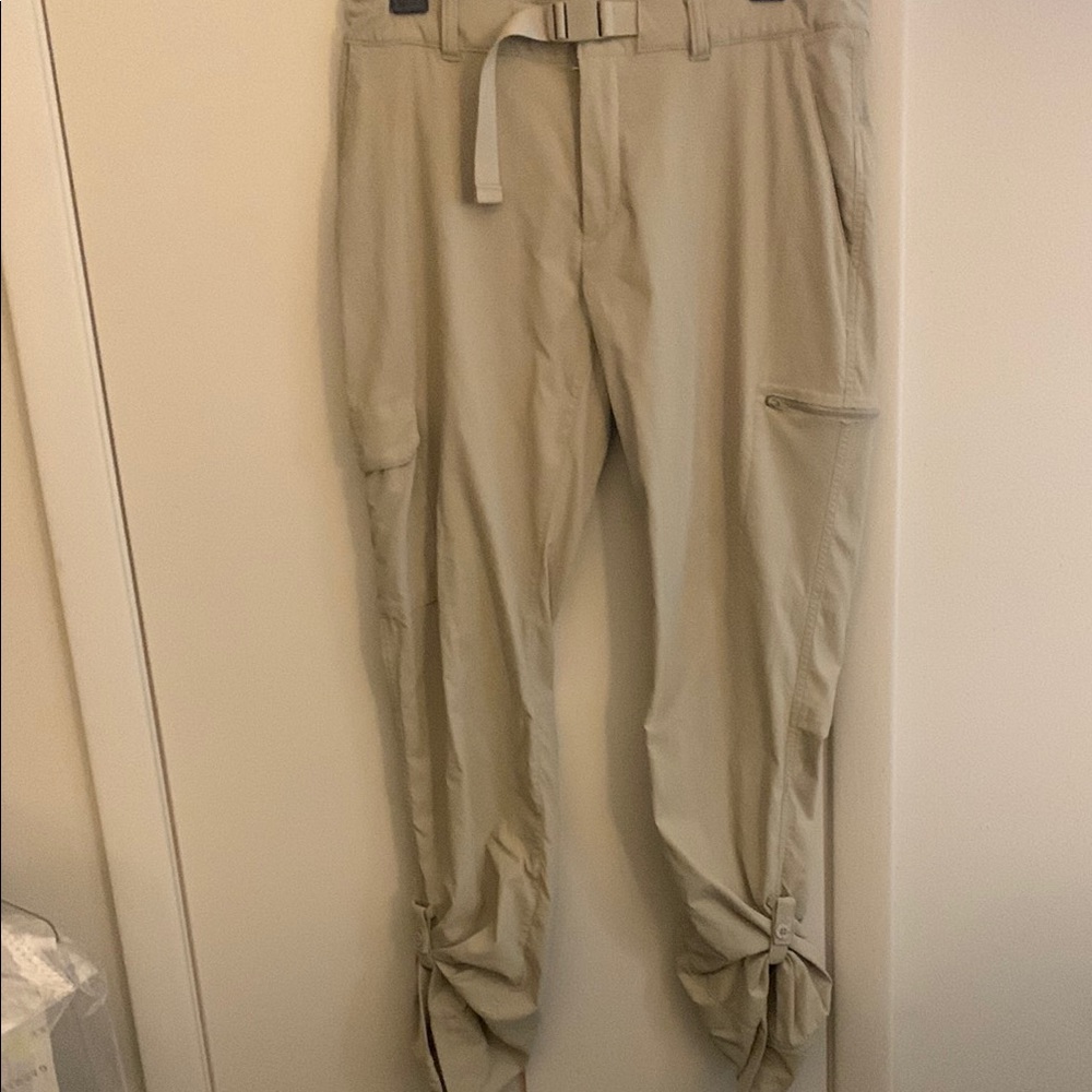 The North Face Tan Cargo Pants with Straight Leg Fit